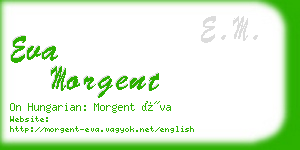 eva morgent business card